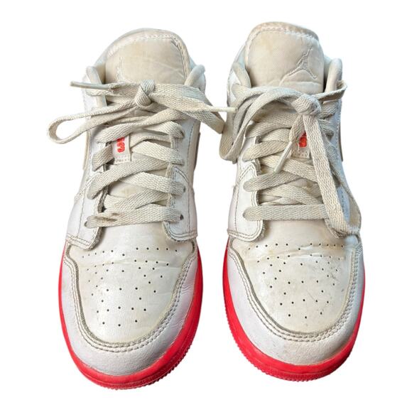 Nike Air Jordan 1 Low OG “Sunset Sole”‎ 554723-100 Size 4Y White/Red/Orange - Picture 2 of 13
